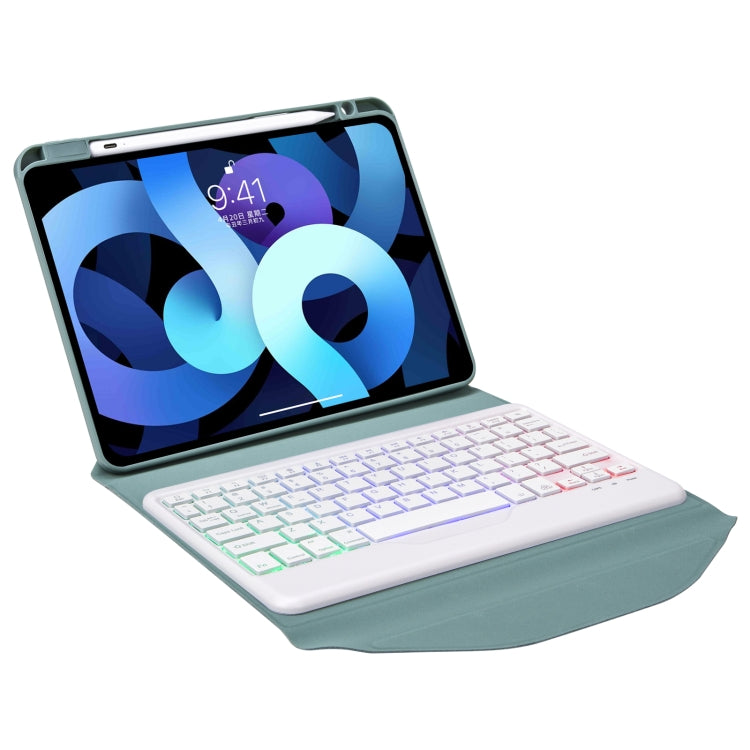 Z11BS Pen Slot Backlight Bluetooth Keyboard Leather Tablet Case For iPad Pro 11 2021/2020/2018(Green) - For iPad Pro by PMC TechLife | Online Shopping South Africa | PMC TechLife