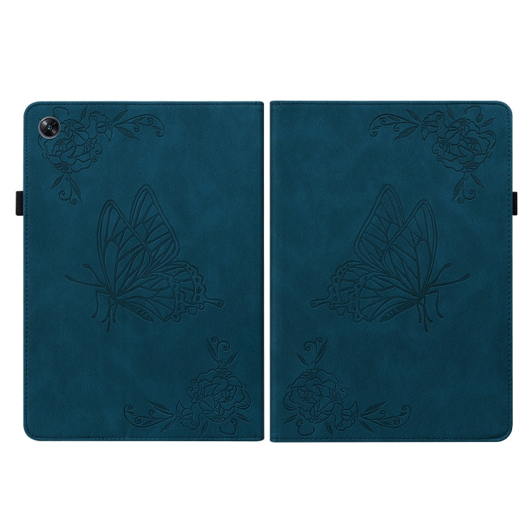 For OPPO Pad Air Butterfly Flower Embossed Leather Tablet Case(Blue) - OPPO by PMC TechLife | Online Shopping South Africa | PMC TechLife | Buy Now Pay Later Mobicred
