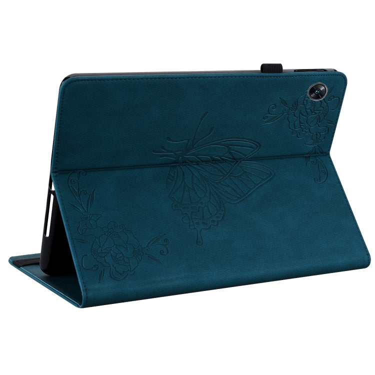 For OPPO Pad Air Butterfly Flower Embossed Leather Tablet Case(Blue) - OPPO by PMC TechLife | Online Shopping South Africa | PMC TechLife | Buy Now Pay Later Mobicred