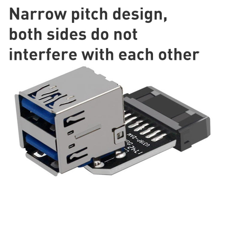 10 PCS 19/20Pin to Dual USB 3.0 Adapter Converter, Model:PH21 - Others by PMC Jewellery | Online Shopping South Africa | PMC Jewellery | Buy Now Pay Later Mobicred