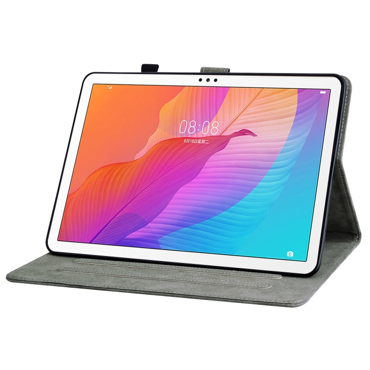For Huawei MatePad T 10s/Enjoy Tablet 2 Tiger Pattern PU Tablet Case(Dark Blue) - Huawei by PMC TechLife | Online Shopping South Africa | PMC TechLife | Buy Now Pay Later Mobicred