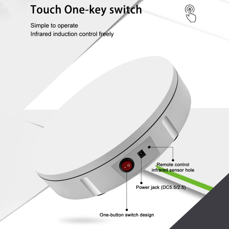42cm Charging Rotating Display Stand Video Shooting Turntable, Load: 100kg, Power Plug:AU Plug(White) -  by PMC TechLife | Online Shopping South Africa | PMC TechLife | Buy Now Pay Later Mobicred