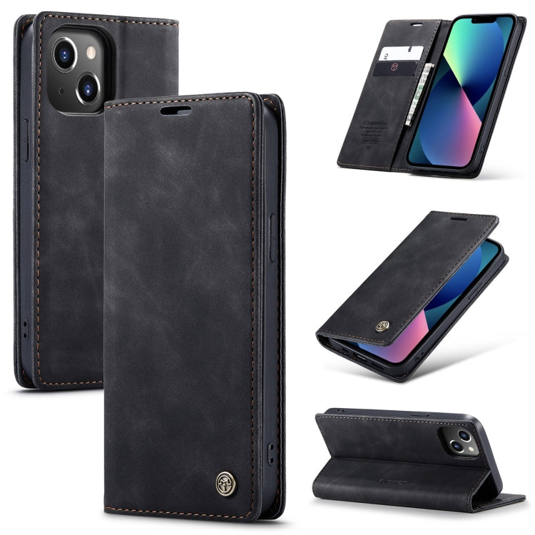 For iPhone 14 Plus CaseMe-013 Multifunctional Retro Frosted Leather Phone Case (Black) - iPhone 14 Plus Cases by CaseMe | Online Shopping South Africa | PMC Jewellery | Buy Now Pay Later Mobicred