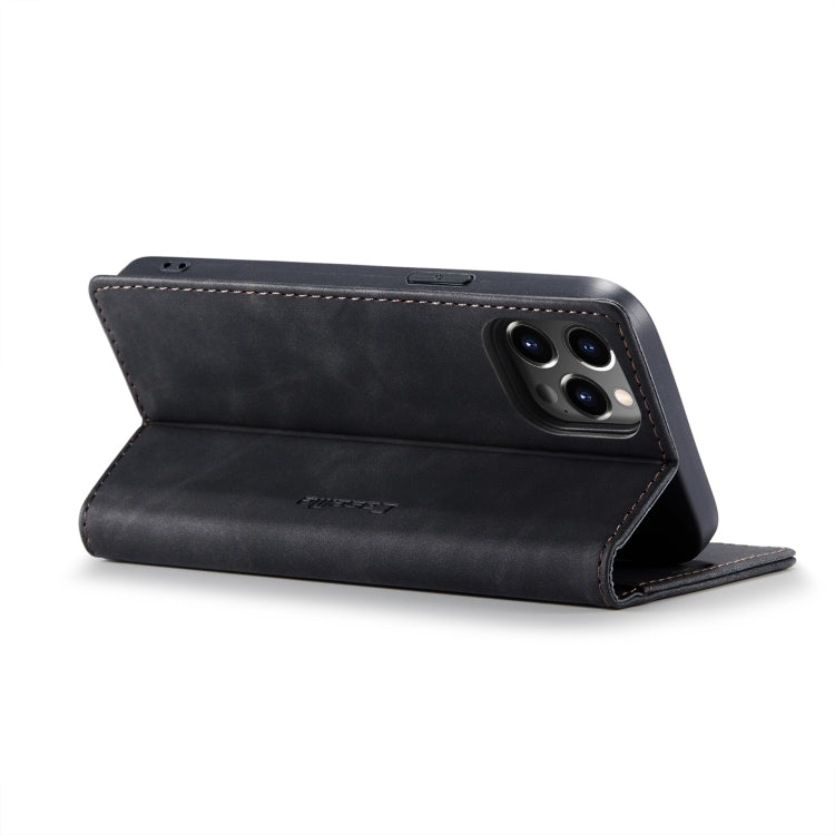 For iPhone 14 Pro CaseMe-013 Multifunctional Retro Frosted Leather Phone Case(Black) - free shipping - PMC TechLife - Order now!