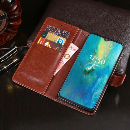 For Cubot P30 idewei Crazy Horse Texture Horizontal Flip Leather Case with Holder & Card Slots & Wallet(Yellow) - More Brand by idewei | Online Shopping South Africa | PMC Jewellery | Buy Now Pay Later Mobicred