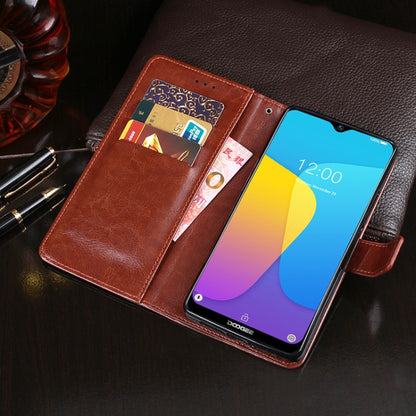 For Doogee X90 idewei Crazy Horse Texture Horizontal Flip Leather Case with Holder & Card Slots & Wallet(Dark Blue) - More Brand by idewei | Online Shopping South Africa | PMC Jewellery | Buy Now Pay Later Mobicred