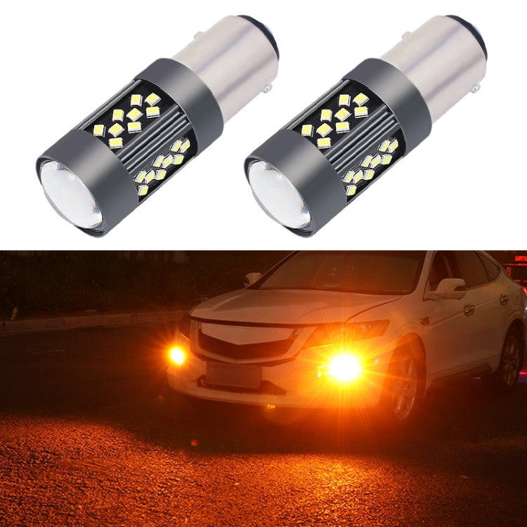 1 Pair 1157 12V 7W Strobe Car LED Fog Light(Orange Light) - Fog / Driving Lights by PMC Jewellery | Online Shopping South Africa | PMC Jewellery | Buy Now Pay Later Mobicred