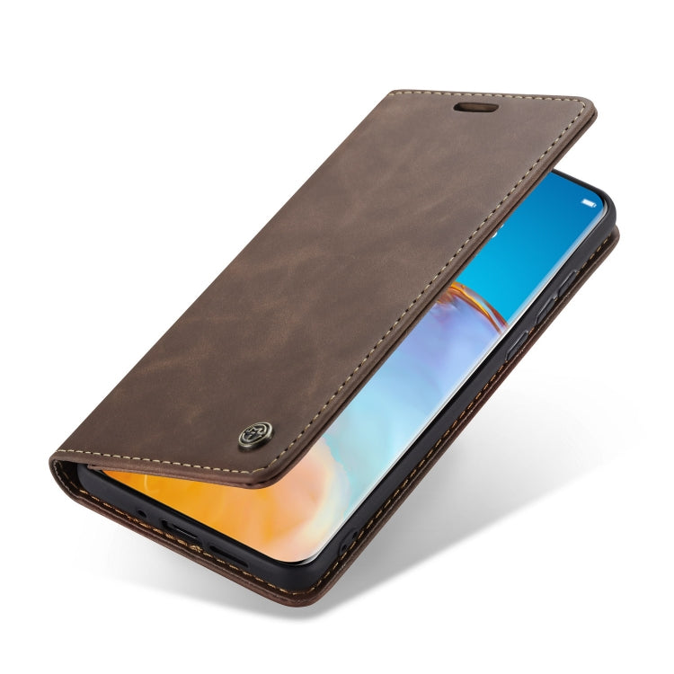 For Huawei P40 CaseMe-013 Multifunctional Horizontal Flip Leather Case with Card Slot & Holder & Wallet(Coffee) - Huawei Cases by CaseMe | Online Shopping South Africa | PMC Jewellery | Buy Now Pay Later Mobicred