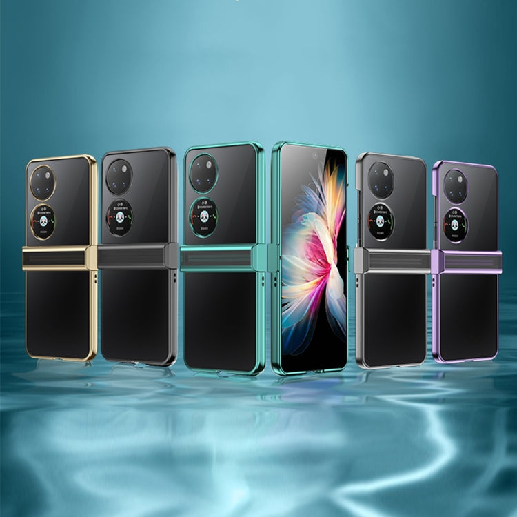 For Huawei P50 Pocket Electroplating PC Full Coverage Shockproof Phone Case(Black) - Huawei Cases by PMC TechLife | Online Shopping South Africa | PMC TechLife | Buy Now Pay Later Mobicred