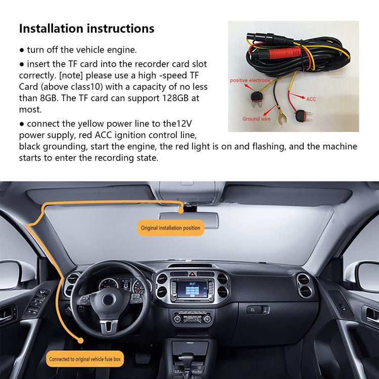 2K Dual Camera HD Night Vision WiFi Car Dash Cam Driving Recorder - Car DVRs by PMC TechLife | Online Shopping South Africa | PMC TechLife | Buy Now Pay Later Mobicred