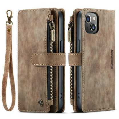 For iPhone 14 CaseMe C30 Multifunctional Phone Leather Case (Brown) - iPhone 14 Cases by CaseMe | Online Shopping South Africa | PMC Jewellery | Buy Now Pay Later Mobicred