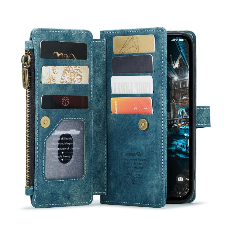 For iPhone 14 Plus CaseMe C30 Multifunctional Phone Leather Case (Blue) - iPhone 14 Plus Cases by CaseMe | Online Shopping South Africa | PMC Jewellery | Buy Now Pay Later Mobicred