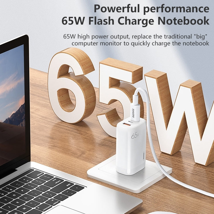 REMAX RP-U55 Territory Series 65W USB+Dual USB-C / Type-C Interface Fast Charger, Specification:US Plug (White) - USB Charger by REMAX | Online Shopping South Africa | PMC Jewellery | Buy Now Pay Later Mobicred