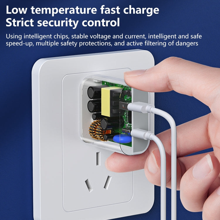 REMAX RP-U68 20W USB+USB-C/Type-C Dual Interface Fast Charger Set, Specification:CN Plug(White) - free shipping - PMC Jewellery - Order now!