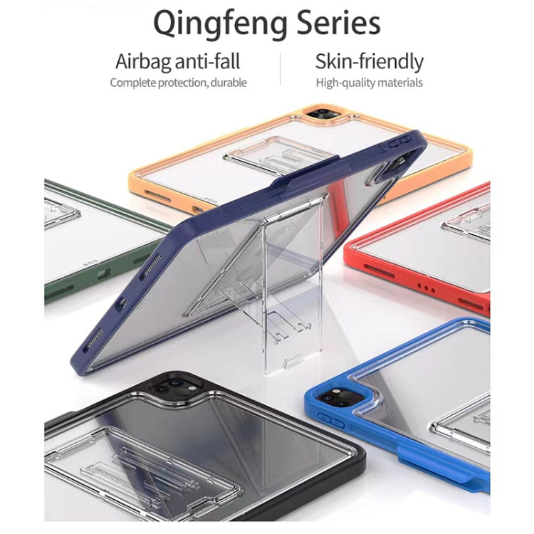 For iPad Pro 11 2022 / 2021 / 2020 / 2018 Mutural Transparent Holder Tablet Case(Blue) - free shipping - PMc TechLife - Order now!