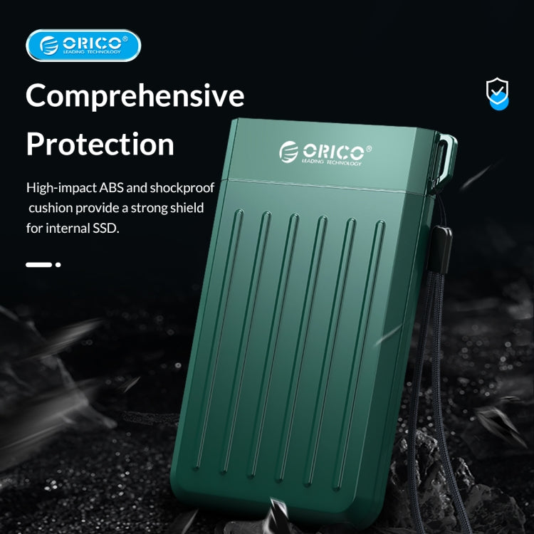 ORICO M25C3-GR 2.5 inch USB3.1 Gen1 Type-C Hard Drive Enclosure(Green) - External Hard Drives by ORICO | Online Shopping South Africa | PMC Jewellery | Buy Now Pay Later Mobicred