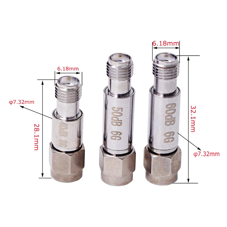 9dBi SMA Attenuator DC-6GHz SMA Coaxial Fixed Connectors - Connectors by PMC TechLife | Online Shopping South Africa | PMC TechLife | Buy Now Pay Later Mobicred