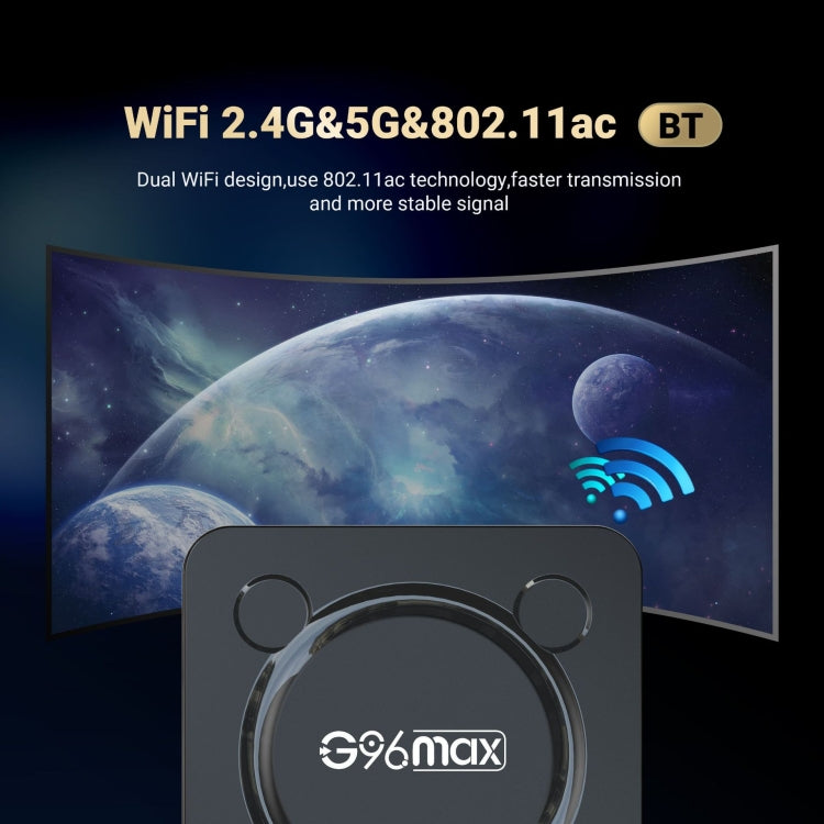 G96max Smart 4K HD Android 11.0 TV Box, Amlogic S905W2 Quad Core ARM Cortex A35, Support Dual Band WiFi, HDMI, RJ45, Capacity:2GB+16GB(AU Plug) - Amlogic S905 by PMC Jewellery | Online Shopping South Africa | PMC Jewellery | Buy Now Pay Later Mobicred