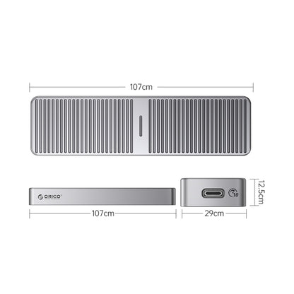 ORICO FV25C3-G2-GY 10Gbps USB3.2 Gen2 Type-C M.2 NVMe/NGFF(SATA) Dual Protocol SSD Enclosure(Grey) - External Hard Drives by ORICO | Online Shopping South Africa | PMC Jewellery | Buy Now Pay Later Mobicred