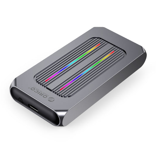 ORICO M2R1-G2-GY 10Gbps M.2 NVMe RGB SSD Enclosure(Grey) - HDD Enclosure by ORICO | Online Shopping South Africa | PMC Jewellery | Buy Now Pay Later Mobicred