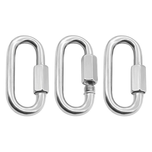 3 PCS 5mm 304 Stainless Steel Quick Connect Ring Runway Buckle - Hooks by PMC Jewellery | Online Shopping South Africa | PMC Jewellery | Buy Now Pay Later Mobicred