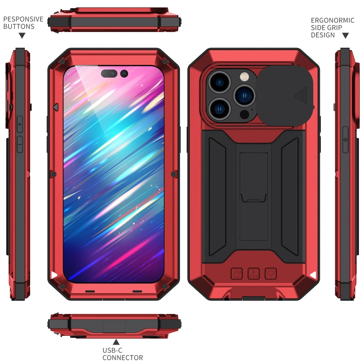 For iPhone 14 Pro Max R-JUST Shockproof Life Waterproof Dust-proof Case (Red) - iPhone 14 Pro Max Cases by R-JUST | Online Shopping South Africa | PMC TechLife | Buy Now Pay Later Mobicred