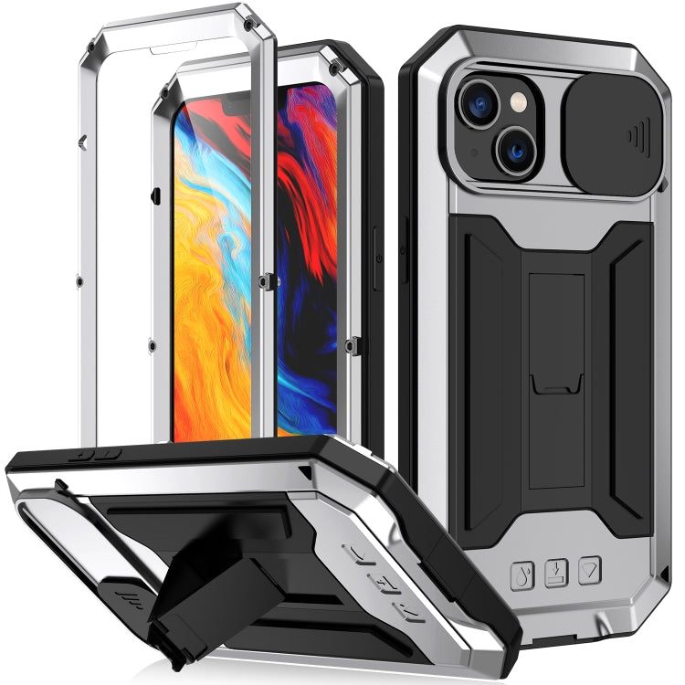For iPhone 14 Plus R-JUST Shockproof Life Waterproof Dust-proof Case (Silver) - iPhone 14 Plus Cases by R-JUST | Online Shopping South Africa | PMC TechLife | Buy Now Pay Later Mobicred