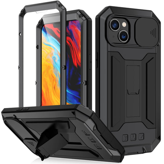 For iPhone 14 Plus R-JUST Shockproof Life Waterproof Dust-proof Case (Black) - iPhone 14 Plus Cases by R-JUST | Online Shopping South Africa | PMC Jewellery