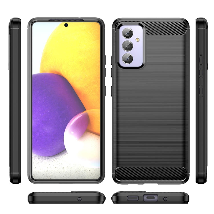For Samsung Galaxy Quantum 2 Brushed Texture Carbon Fiber TPU Phone Case(Black) - Galaxy Phone Cases by PMC TechLife | Online Shopping South Africa | PMC TechLife