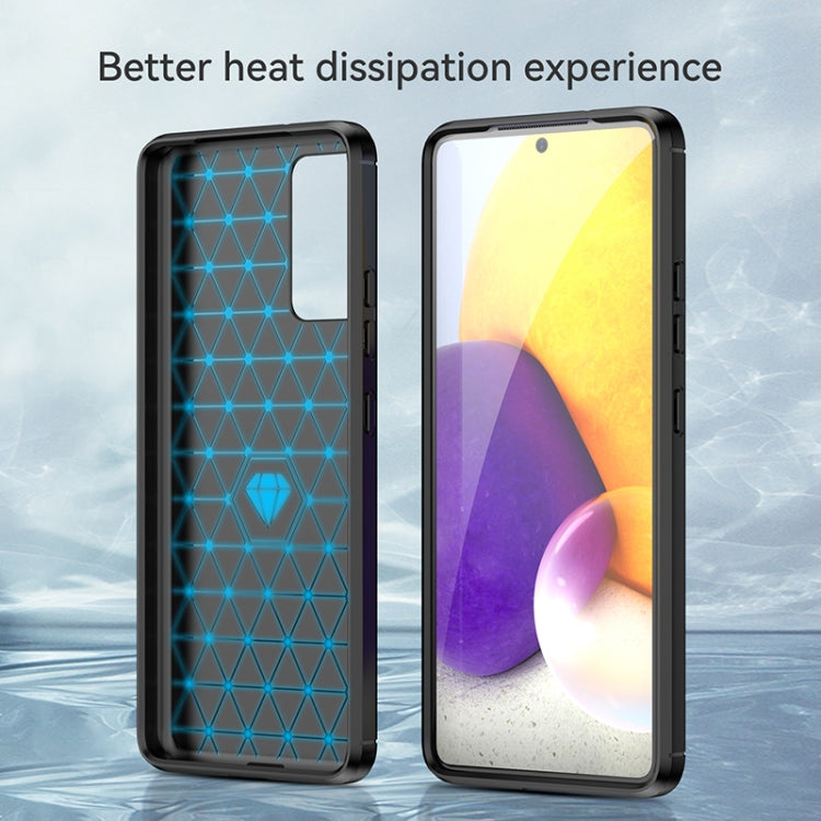 For Samsung Galaxy Quantum 2 Brushed Texture Carbon Fiber TPU Phone Case(Black) - Galaxy Phone Cases by PMC TechLife | Online Shopping South Africa | PMC TechLife