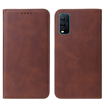 For vivo Y30 Magnetic Closure Leather Phone Case(Brown) - vivo Cases by PMC Jewellery | Online Shopping South Africa | PMC Jewellery