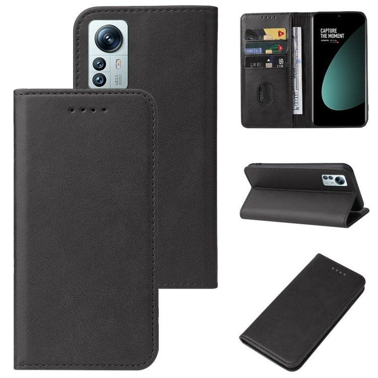 For Xiaomi 12S Pro Magnetic Closure Leather Phone Case(Black) - Xiaomi Cases by PMC Jewellery | Online Shopping South Africa | PMC Jewellery