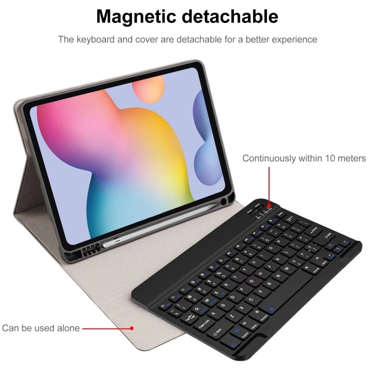 Square Cap Bluetooth Keyboard Leather Case with Pen Slot For Samsung Galaxy Tab S7(Dark Green) - Samsung Keyboard by PMC TechLife | Online Shopping South Africa | PMC TechLife