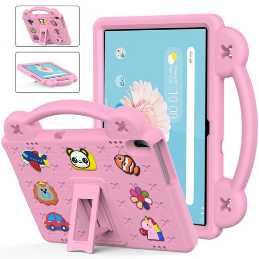 For Lenovo Tab M10 X605 / X505 / Tab P10 X705 Handle Kickstand Children EVA Shockproof Tablet Case(Pink) - Lenovo by PMC Jewellery | Online Shopping South Africa | PMC Jewellery | Buy Now Pay Later Mobicred