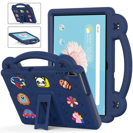 For Lenovo Tab M10 X605 / X505 / Tab P10 X705 Handle Kickstand Children EVA Shockproof Tablet Case(Navy Blue) - Lenovo by PMC Jewellery | Online Shopping South Africa | PMC Jewellery | Buy Now Pay Later Mobicred