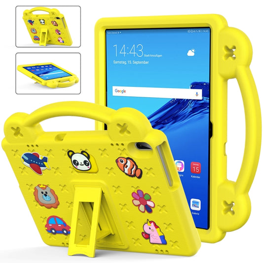 For Huawei MediaPad T5 10.1 Handle Kickstand Children EVA Shockproof Tablet Case(Yellow) - Huawei by PMC Jewellery | Online Shopping South Africa | PMC Jewellery | Buy Now Pay Later Mobicred