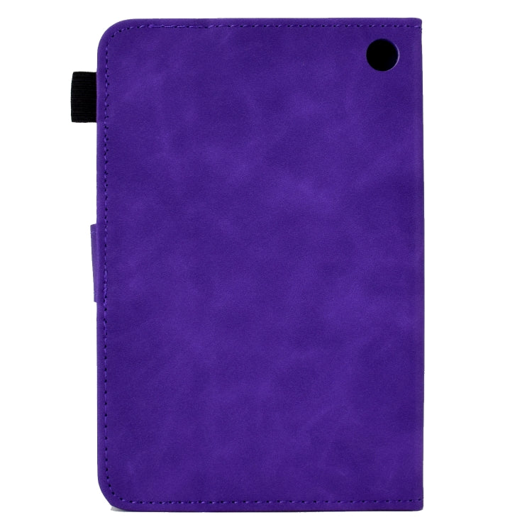 For Amazon Kindle Fire 7 2022 Embossed Smile Flip Tablet Leather Case(Purple) - Amazon by PMC TechLife | Online Shopping South Africa | PMC TechLife | Buy Now Pay Later Mobicred