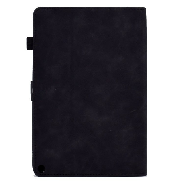 For Amazon Kindle Fire HD 8 2022 / 2020 Embossed Smile Flip Tablet Leather Case(Black) - Amazon by PMC TechLife | Online Shopping South Africa | PMC TechLife | Buy Now Pay Later Mobicred
