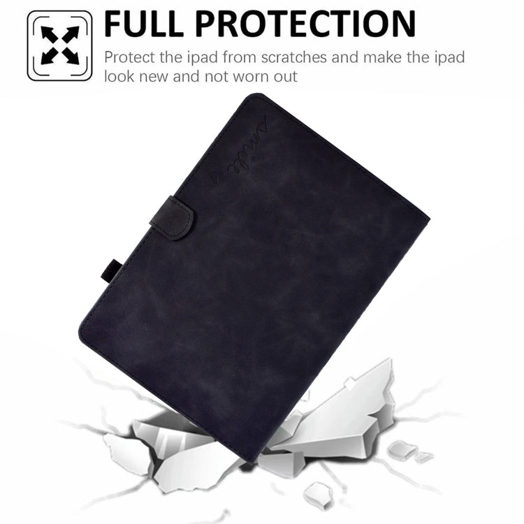 For Amazon Kindle Fire HD 8 2022 / 2020 Embossed Smile Flip Tablet Leather Case(Black) - Amazon by PMC TechLife | Online Shopping South Africa | PMC TechLife | Buy Now Pay Later Mobicred