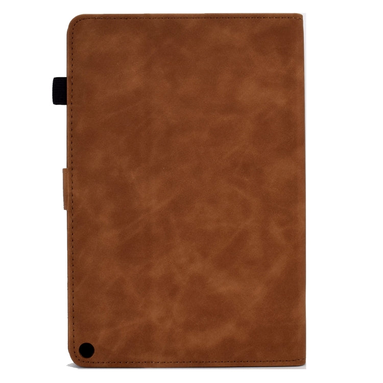 For Amazon Kindle Fire HD 8 2022 / 2020 Embossed Smile Flip Tablet Leather Case(Brown) - Amazon by PMC TechLife | Online Shopping South Africa | PMC TechLife | Buy Now Pay Later Mobicred