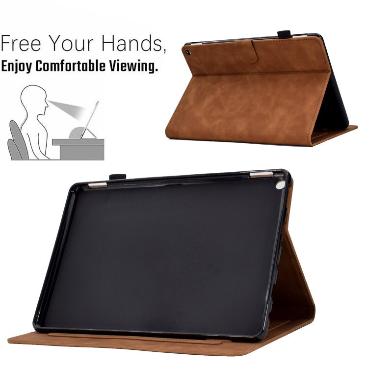 For Amazon Kindle Fire HD 8 2022 / 2020 Embossed Smile Flip Tablet Leather Case(Brown) - Amazon by PMC TechLife | Online Shopping South Africa | PMC TechLife | Buy Now Pay Later Mobicred