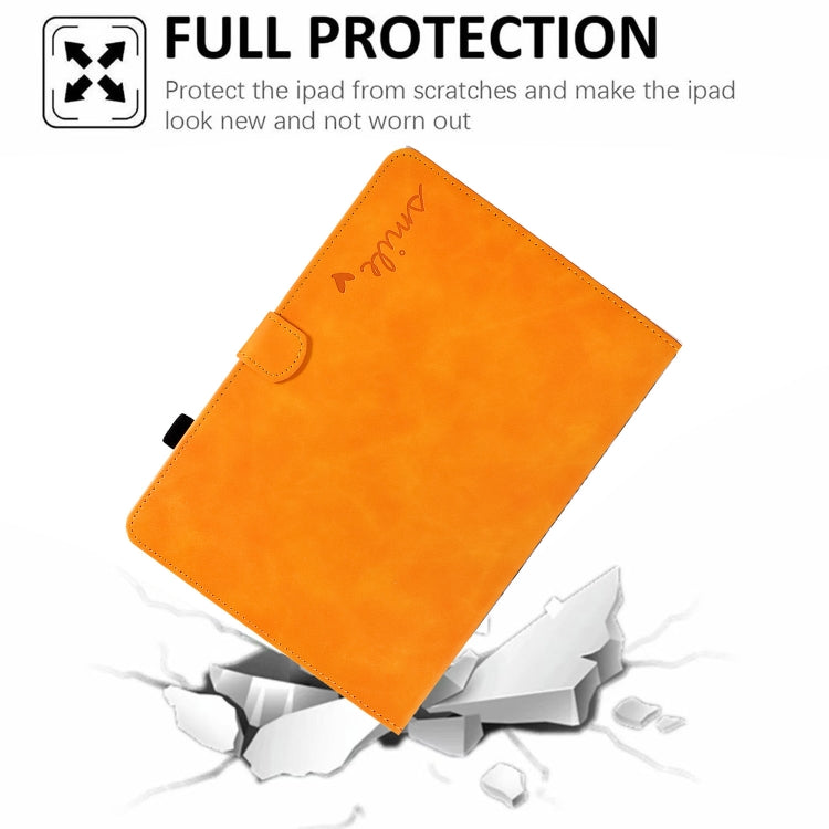 For Amazon Kindle Fire HD 10 2021 Embossed Smile Flip Tablet Leather Case(Khaki) - Amazon by PMC TechLife | Online Shopping South Africa | PMC TechLife | Buy Now Pay Later Mobicred