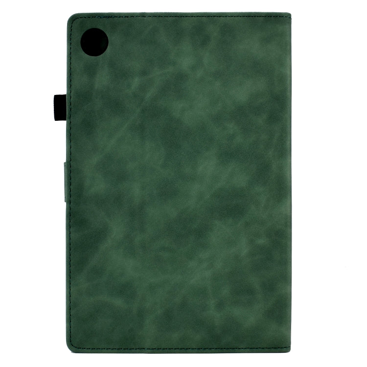 For Lenovo M10 Plus Embossed Smile Flip Tablet Leather Case(Green) - Lenovo by PMC TechLife | Online Shopping South Africa | PMC TechLife | Buy Now Pay Later Mobicred