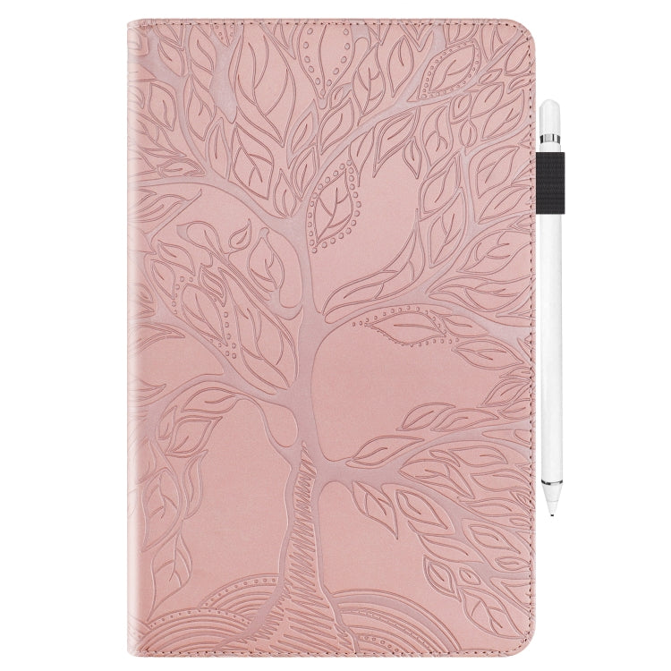 For OPPO Pad Air Life Tree Series Horizontal Flip Leather Tablet Case(Rose Gold) - OPPO by PMC TechLife | Online Shopping South Africa | PMC TechLife | Buy Now Pay Later Mobicred