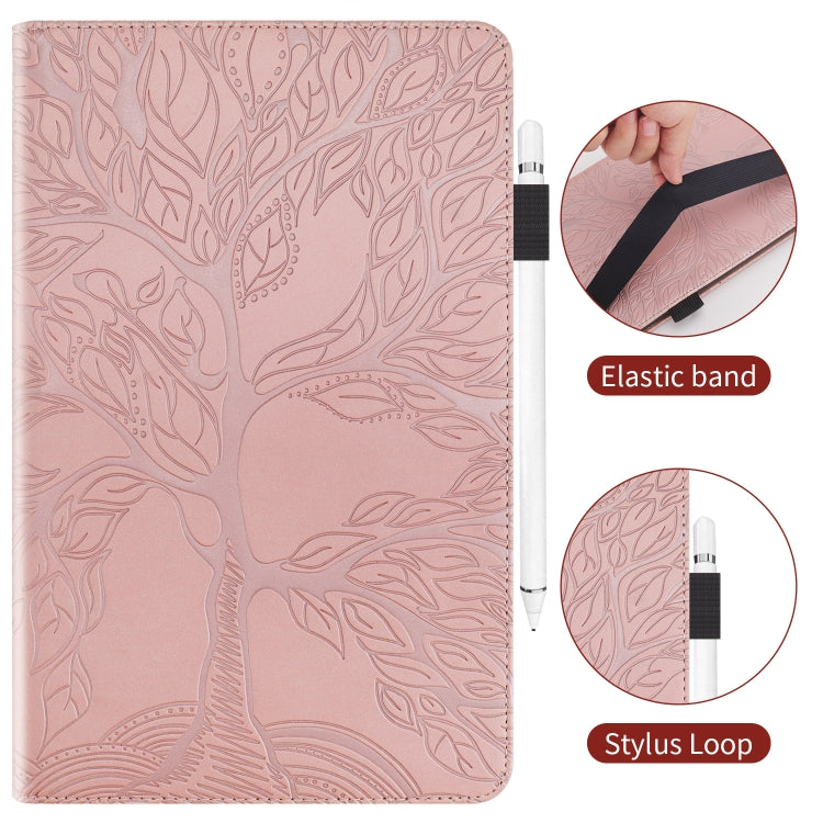 For OPPO Pad Air Life Tree Series Horizontal Flip Leather Tablet Case(Rose Gold) - OPPO by PMC TechLife | Online Shopping South Africa | PMC TechLife | Buy Now Pay Later Mobicred