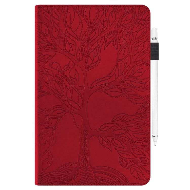 For OPPO Realme Pad X Life Tree Series Horizontal Flip Leather Tablet Case(Red) - Realme by PMC TechLife | Online Shopping South Africa | PMC TechLife | Buy Now Pay Later Mobicred