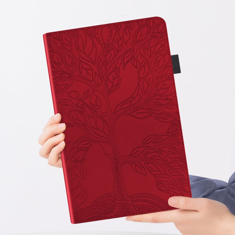 For OPPO Realme Pad X Life Tree Series Horizontal Flip Leather Tablet Case(Red) - Realme by PMC TechLife | Online Shopping South Africa | PMC TechLife | Buy Now Pay Later Mobicred