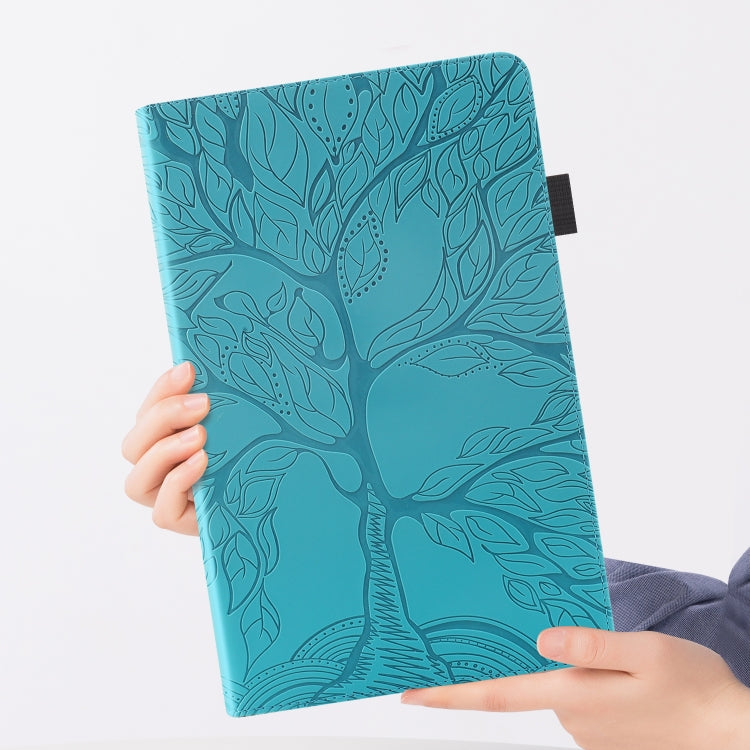 For OPPO Realme Pad X Life Tree Series Horizontal Flip Leather Tablet Case(Lake Blue) - Realme by PMC TechLife | Online Shopping South Africa | PMC TechLife | Buy Now Pay Later Mobicred