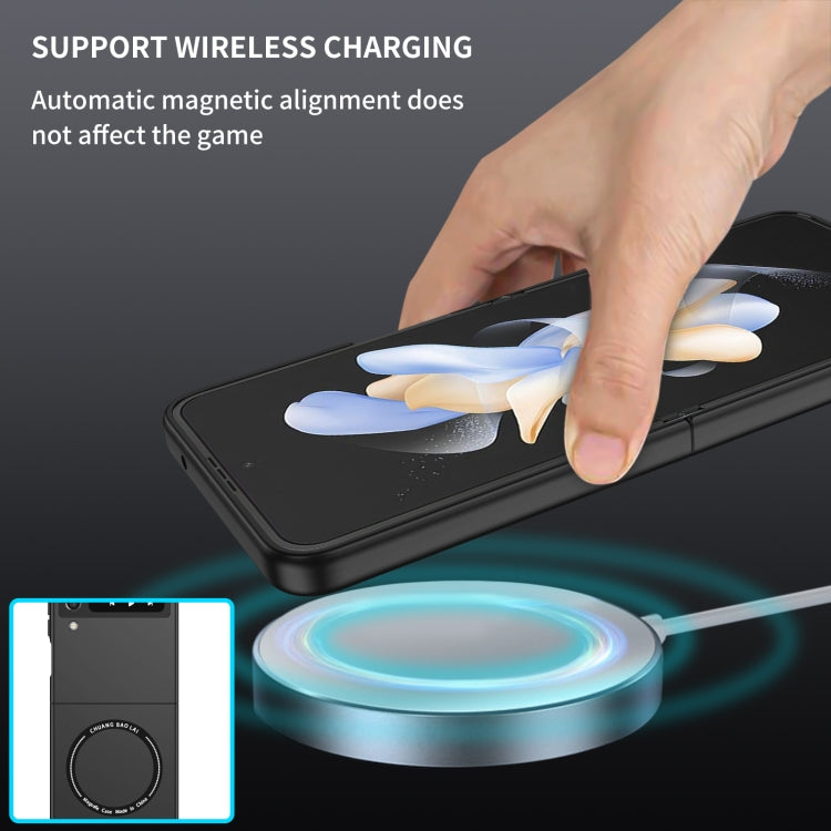 For Samsung Galaxy Z Flip4 Magsafe Magnetic Folding PC Phone Case(Black) - Galaxy Z Flip4 5G Cases by PMC TechLife | Online Shopping South Africa | PMC TechLife