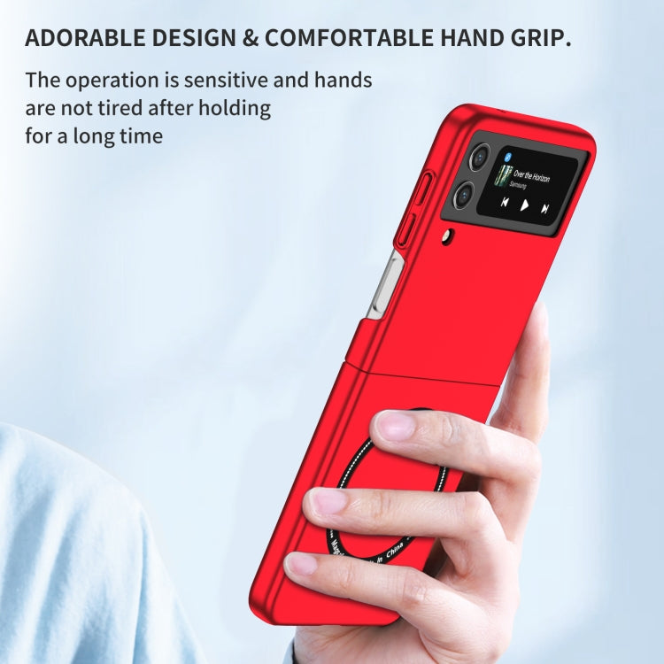 For Samsung Galaxy Z Flip4 Magsafe Magnetic Folding PC Phone Case(Red) - Galaxy Z Flip4 5G Cases by PMC Jewellery | Online Shopping South Africa | PMC Jewellery